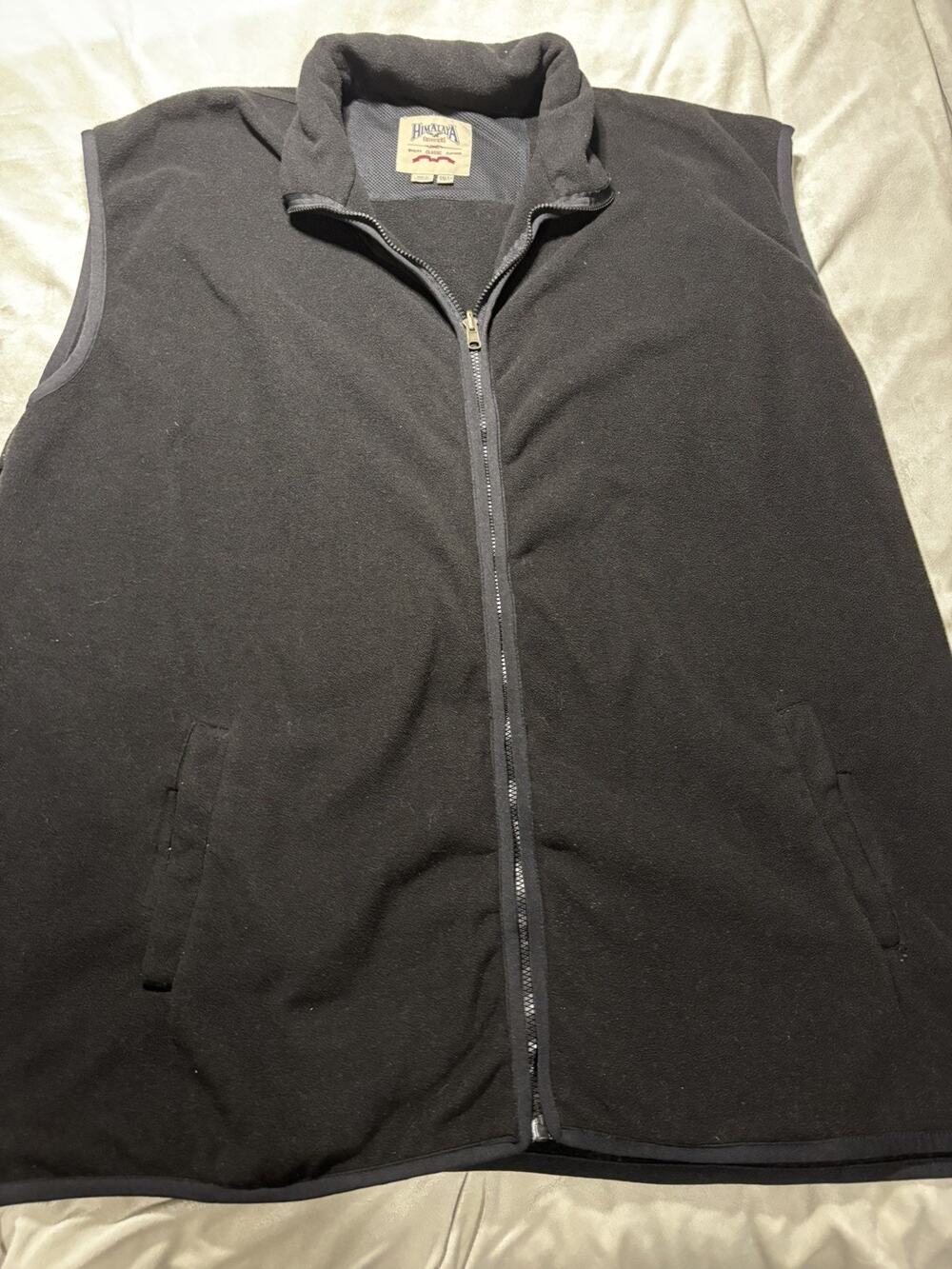 Himalaya Outfitters Men’s 3XLT Black Fleece Vest With Zip Pockets Warm Jacket